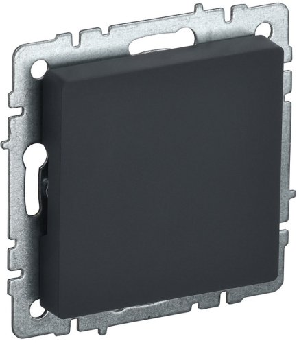 Заглушка без рамки IEK Brite МЗ10-БрГ графит картинка